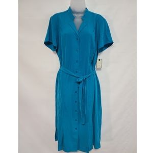 Dana Buchman XL Teal Shirt Dress